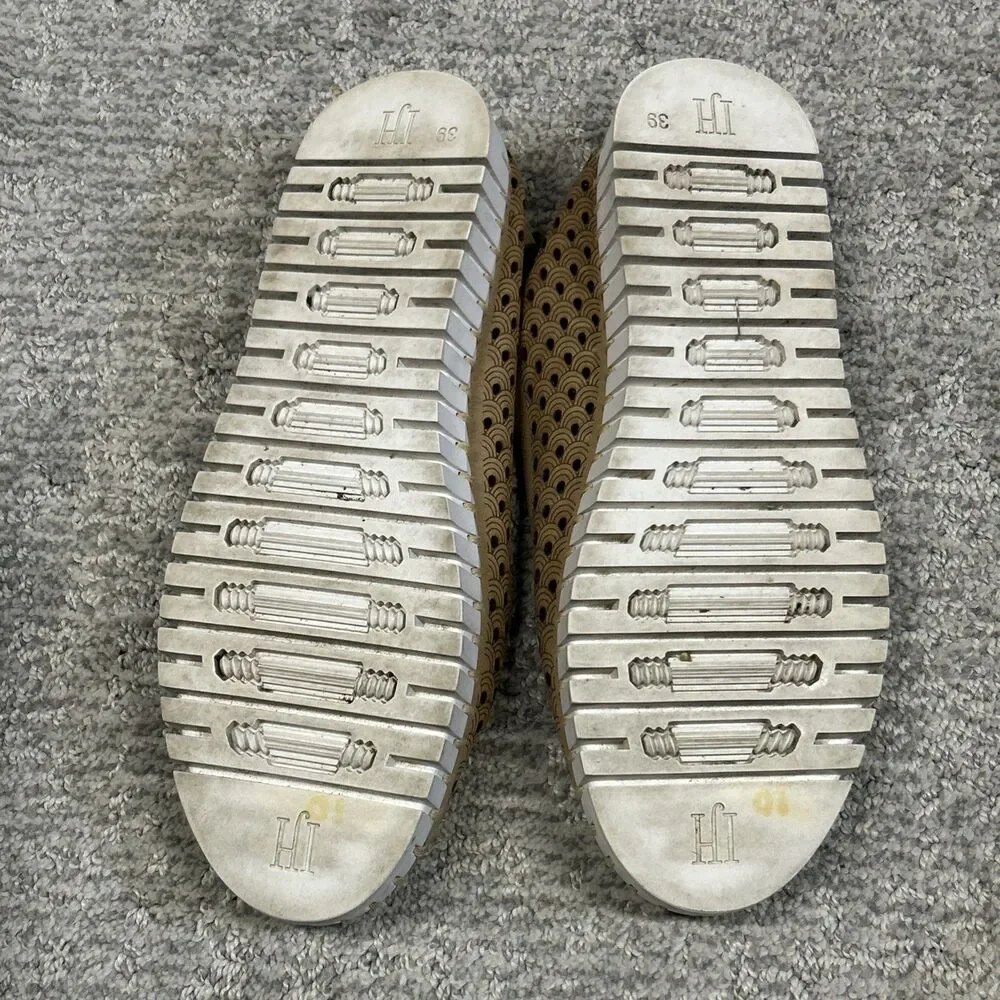 Ilse Jacobsen Shoes Womens 39 US 9 Latte Tulip Leather Perforated Flats Comfort